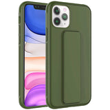 Apple iPhone 11 Pro Kılıf Zore Qstand Kapak Koyu Yeşil