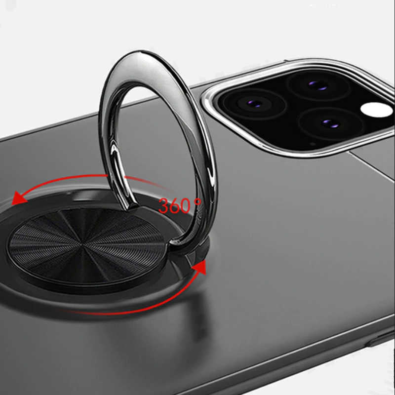 Apple iPhone 11 Pro Kılıf Zore Ravel Silikon Kapak Siyah-Kırmızı
