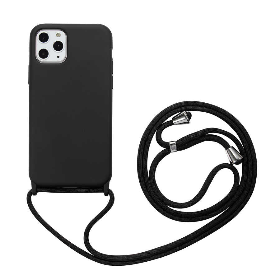 Apple iPhone 11 Pro Kılıf Zore Ropi Kapak Siyah