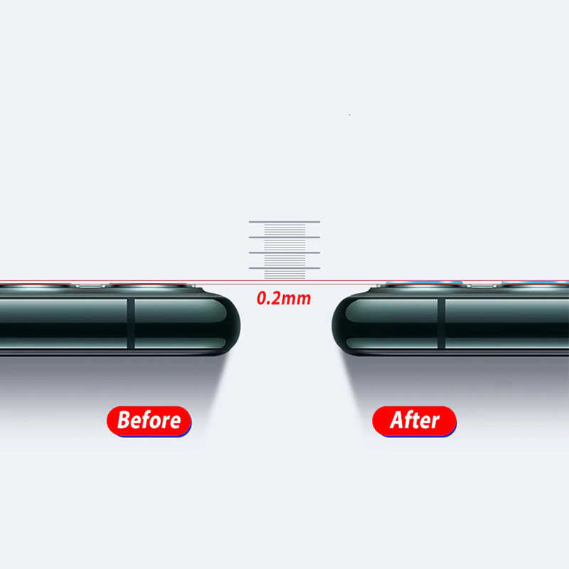 Apple iPhone 11 Pro Max Zore 3D Full Kamera Koruyucu Renksiz