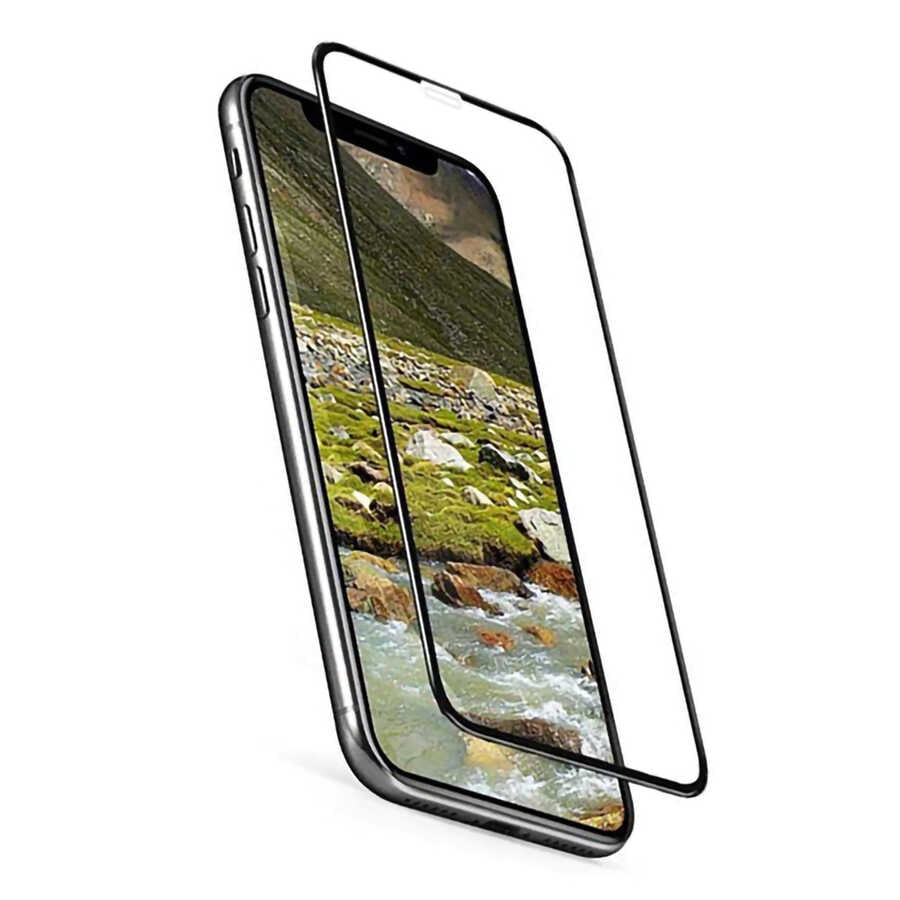 Apple iPhone 11 Pro Max Davin 5D Cam Ekran Koruyucu Siyah