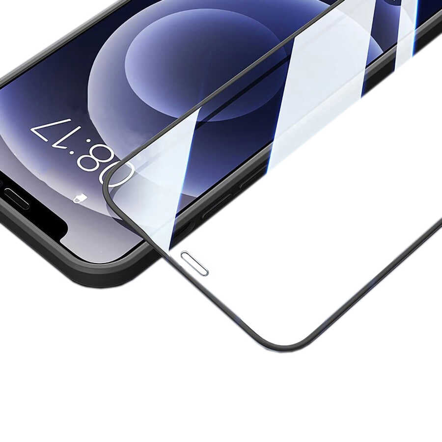 Apple iPhone 11 Pro Max Davin 5D Cam Ekran Koruyucu Siyah