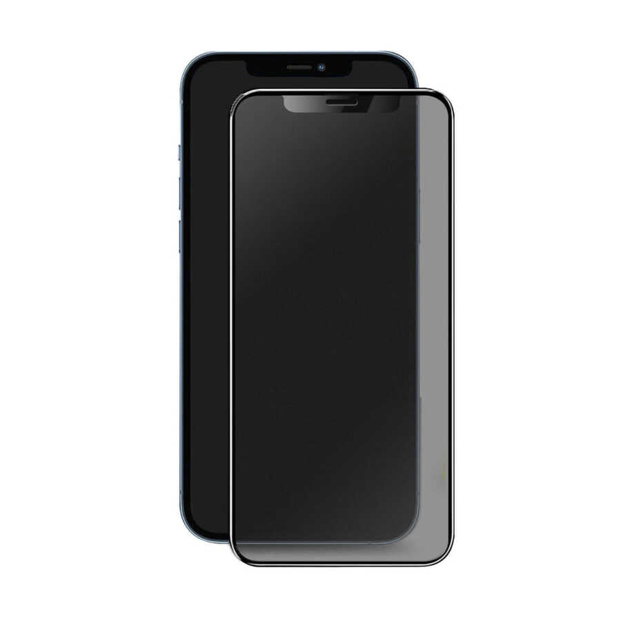 Apple iPhone 11 Pro Max Hayalet Ekran Koruyucu Davin Privacy Mat Seramik Ekran Filmi Siyah