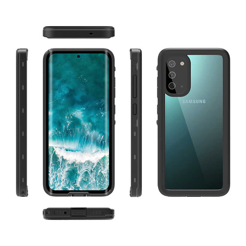 Galaxy S20 Kılıf 1-1 Su Geçirmez Kılıf Siyah
