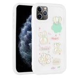 Apple iPhone 11 Pro Max Kılıf Kabartma Figürlü Parlak Zore Toys Silikon Kapak Açık Yeşil