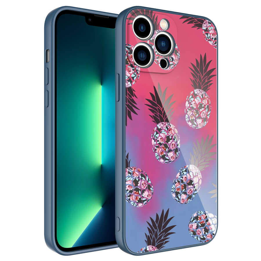 Apple iPhone 11 Pro Max Kılıf Kamera Korumalı Desenli Sert Silikon Zore Epoksi Kapak NO3