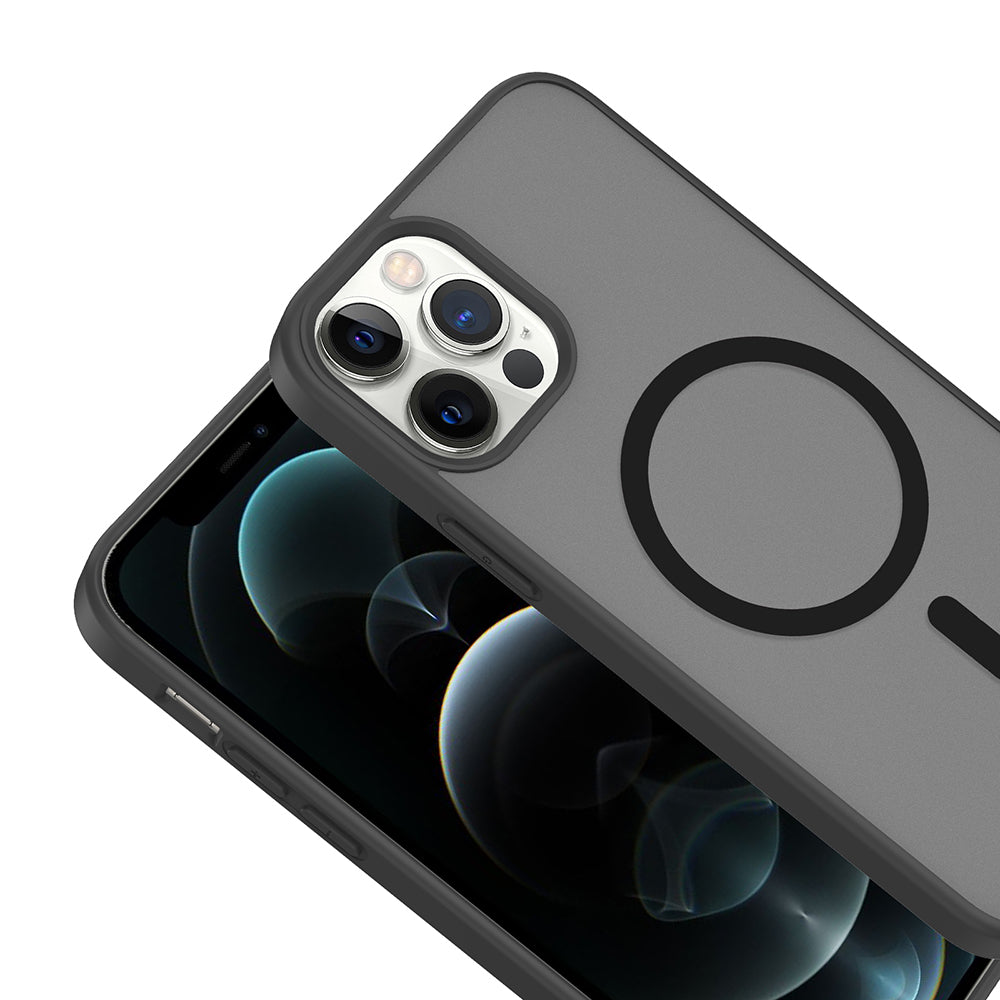Apple iPhone 11 Pro Max Kılıf M-safe Şarj Özellikli Babet Kapak Siyah