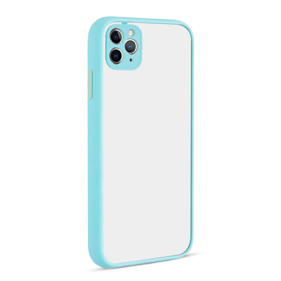 Apple iPhone 11 Pro Max Kılıf Zore Hux Kapak Turkuaz