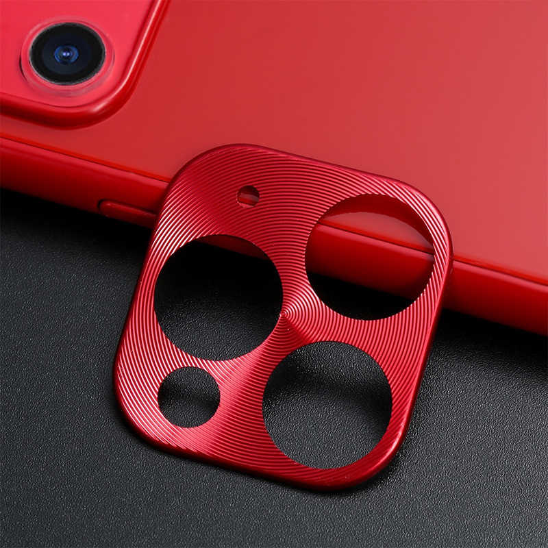 Apple iPhone 11 Pro Max Zore Metal Kamera Koruyucu Kırmızı