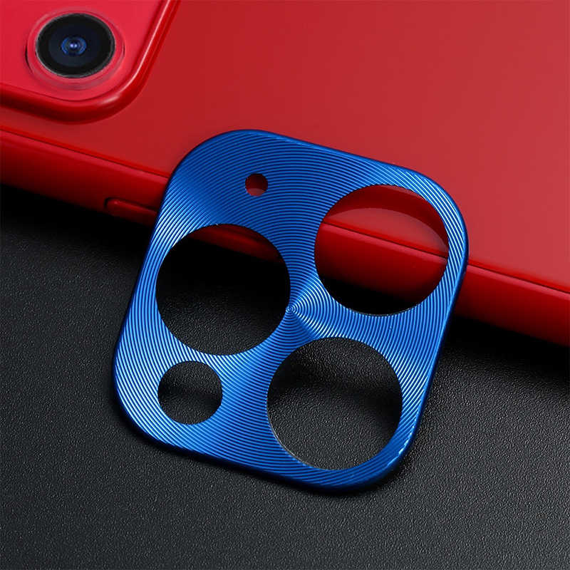 Apple iPhone 11 Pro Max Zore Metal Kamera Koruyucu Mavi