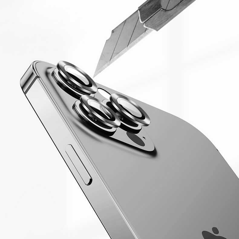 Apple iPhone 11 Pro Max Zore CL-07 Kamera Lens Koruyucu Gümüş