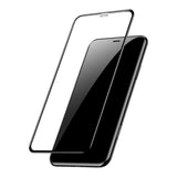 Apple iPhone 11 Pro Max Zore Kenarları Kırılmaya Dayanıklı Cam Ekran Koruyucu Siyah