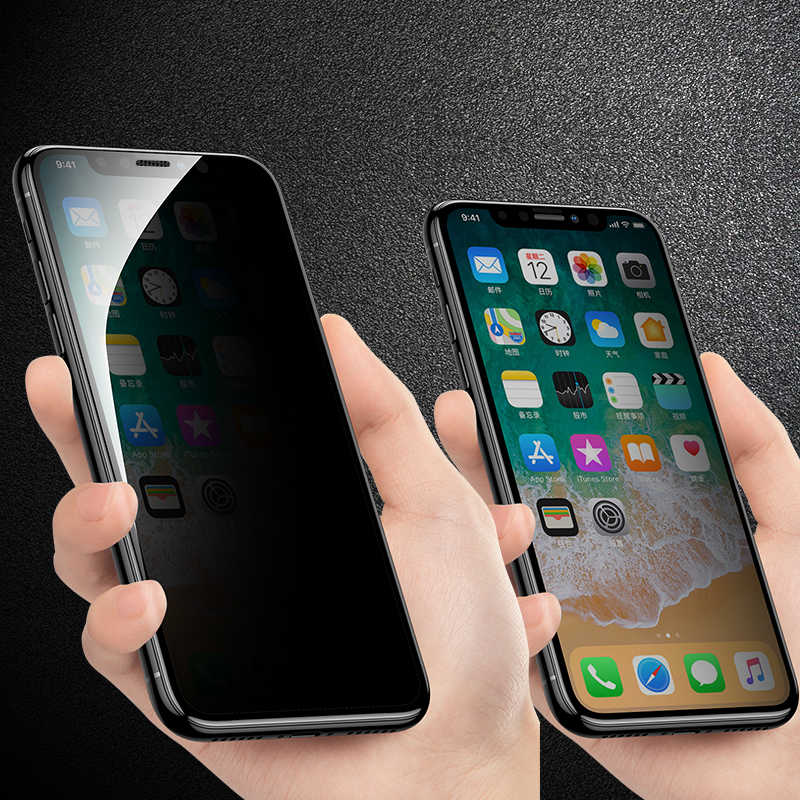 Apple iPhone 11 Pro Zore Anti-Dust Mat Privacy Temperli Ekran Koruyucu Siyah