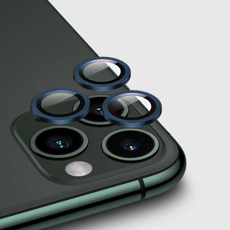 Apple iPhone 11 Pro Zore CL-02 Kamera Lens Koruyucu Lacivert