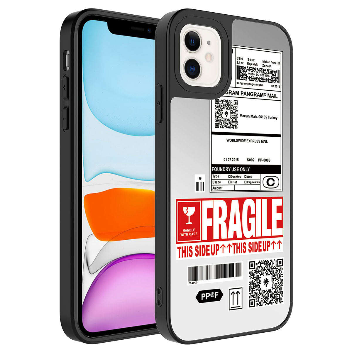 Apple iPhone 12 Kılıf Aynalı Desenli Kamera Korumalı Parlak Zore Mirror Kapak Fragile