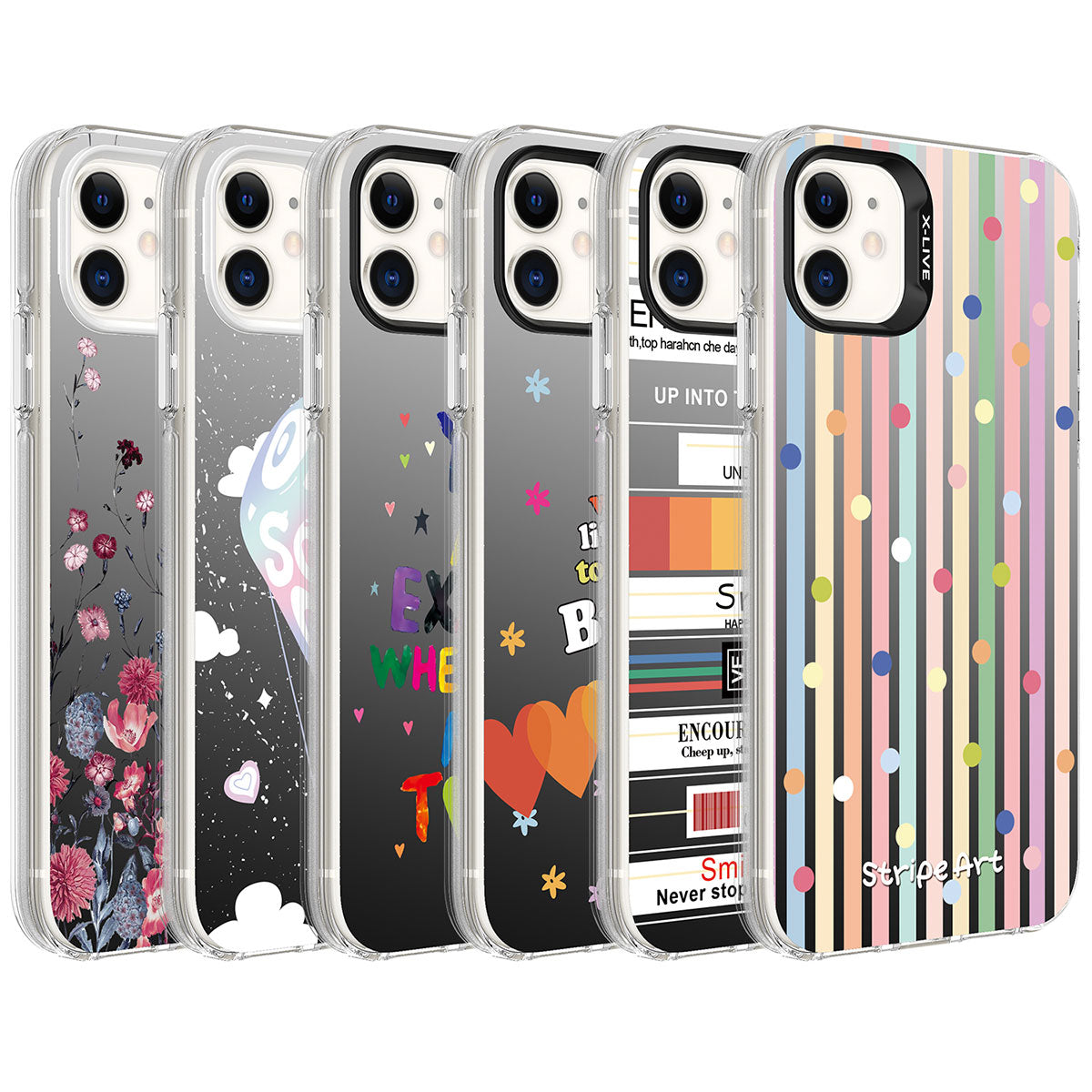 Apple iPhone 12 Kılıf Desenli Zore Silver Sert Kapak You