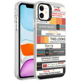 Apple iPhone 12 Kılıf Desenli Zore Silver Sert Kapak Noktalar