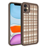 Apple iPhone 12 Kılıf Kamera Korumalı Baskılı Arka Yüzey Zore Klas Kapak Koyu Kahve