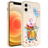Apple iPhone 12 Kılıf Kamera Korumalı Desenli Sert Silikon Zore Epoksi Kapak NO8