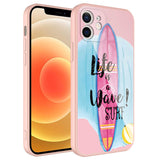 Apple iPhone 12 Kılıf Kamera Korumalı Desenli Sert Silikon Zore Epoksi Kapak NO10