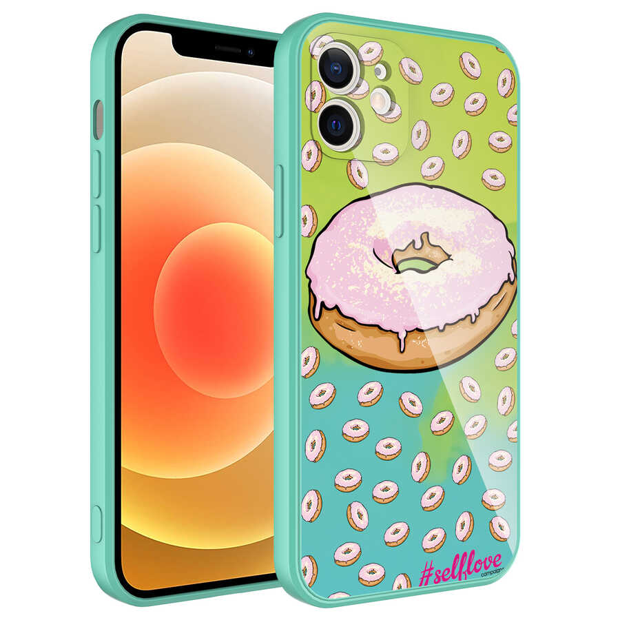 Apple iPhone 12 Kılıf Kamera Korumalı Desenli Sert Silikon Zore Epoksi Kapak NO12