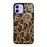 Apple iPhone 12 Kılıf Kamera Korumalı Desenli Zore Lusi Kapak Kahve Leopar