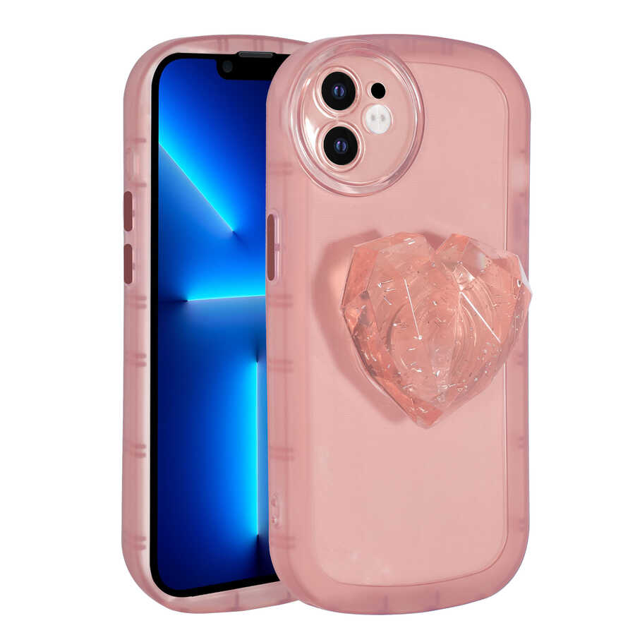 Apple iPhone 12 Kılıf Kamera Korumalı Pop Soketli Renkli Zore Ofro Kapak Mor