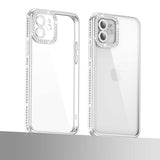 Apple iPhone 12 Kılıf Kamera Korumalı Taşlı Zore Mina Kapak Lila