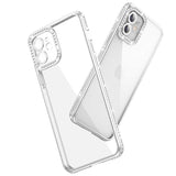 Apple iPhone 12 Kılıf Kamera Korumalı Taşlı Zore Mina Kapak Mavi