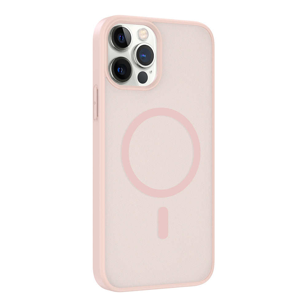 Apple iPhone 12 Kılıf M-safe Şarj Özellikli Babet Kapak Mavi