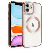 Apple iPhone 12 Kılıf M-safe Wireless Şarj Özellikli Zore Setro Silikon Sierra Mavi