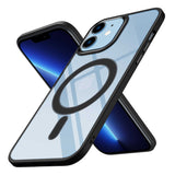 Apple iPhone 12 Kılıf Wireless Şarj Özellikli Zore Krom M-safe Silikon Kapak Yeşil