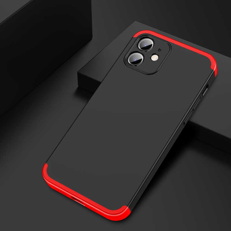 Apple iPhone 12 Kılıf Zore Ays Kapak Siyah-Gri