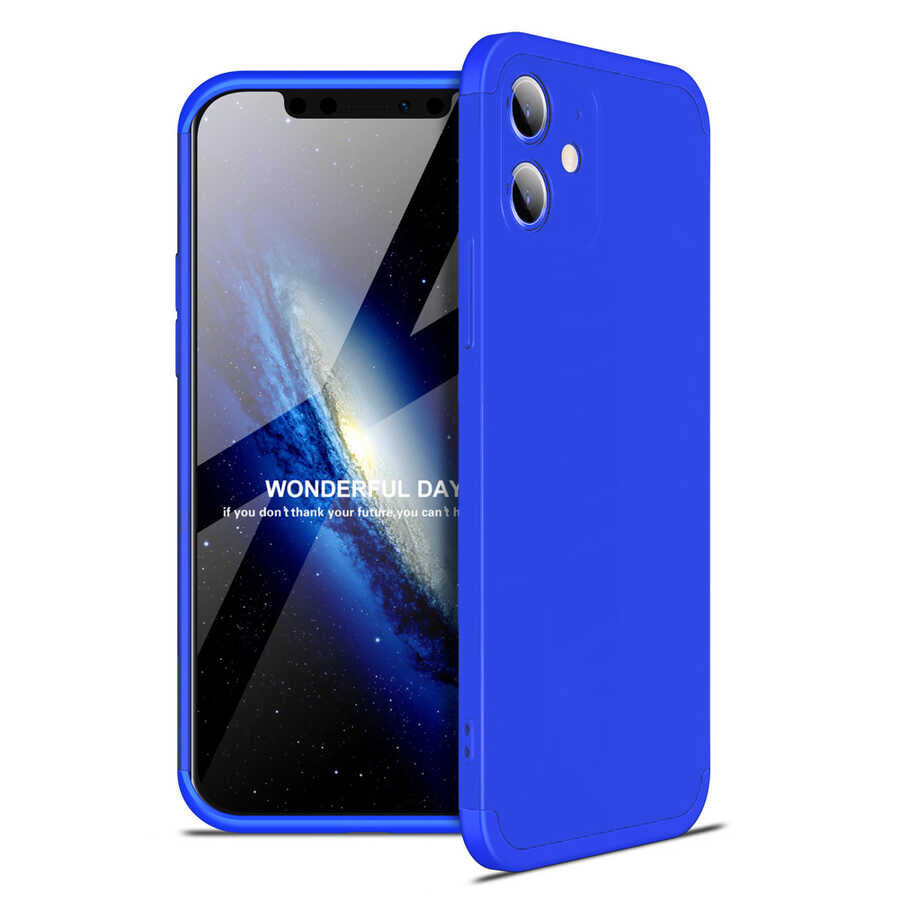 Apple iPhone 12 Kılıf Zore Ays Kapak Mavi