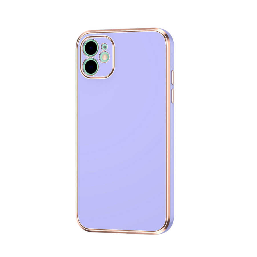 Apple iPhone 12 Kılıf Zore Bark Kapak Mor
