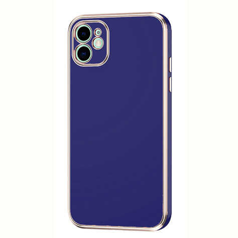 Apple iPhone 12 Kılıf Zore Bark Kapak Lacivert