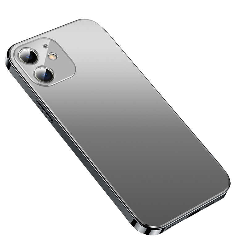 Apple iPhone 12 Kılıf Zore Bobo Kapak Siyah