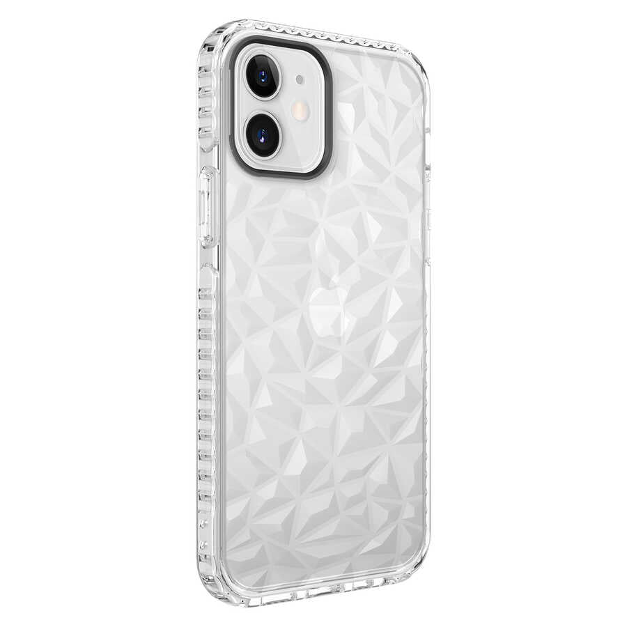 Apple iPhone 12 Kılıf Zore Buzz Kapak Beyaz