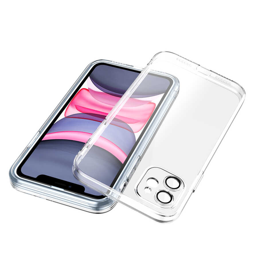 Apple iPhone 12 Kılıf Zore Fizy Kapak Renksiz