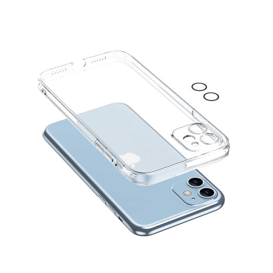Apple iPhone 12 Kılıf Zore Fizy Kapak Renksiz