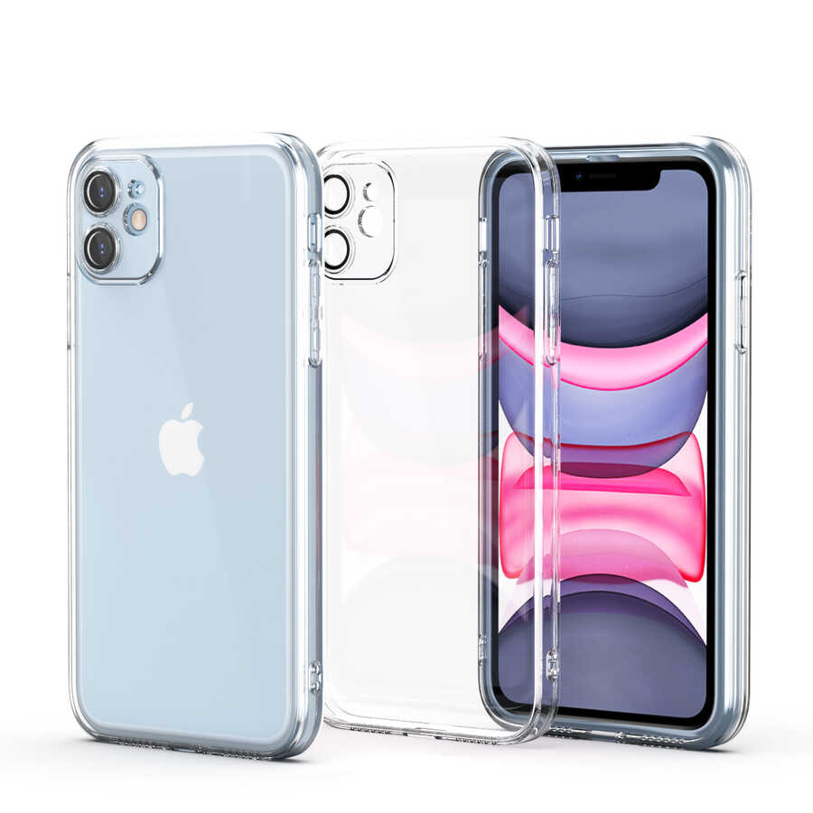 Apple iPhone 12 Kılıf Zore Fizy Kapak Renksiz