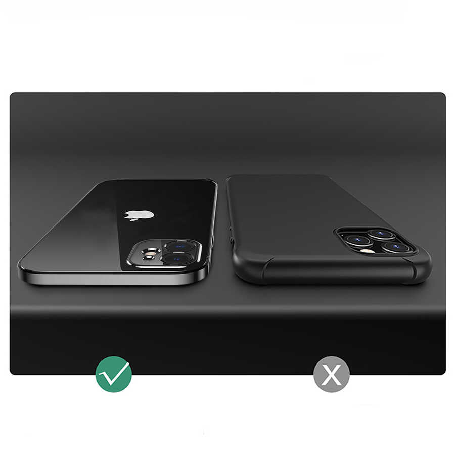 Apple iPhone 12 Kılıf Zore Gbox Kapak Mavi Açık