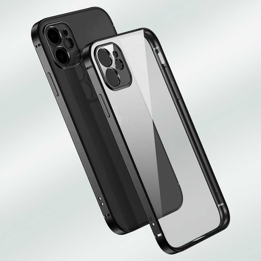 Apple iPhone 12 Kılıf Zore Gbox Kapak Mavi Açık