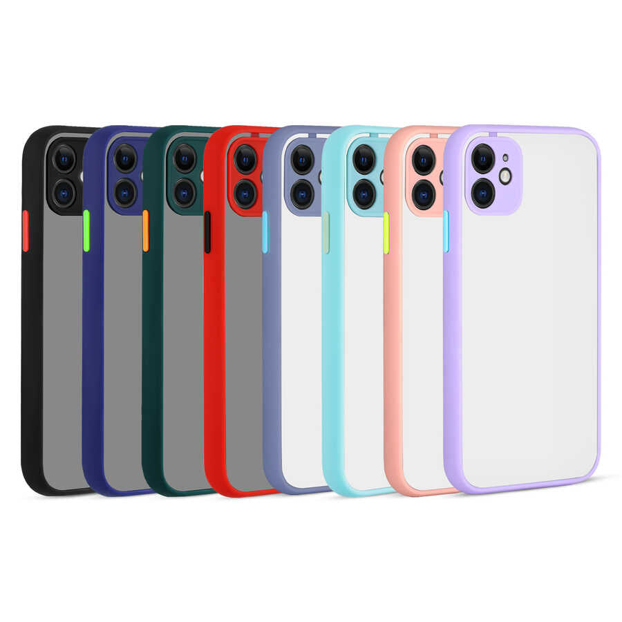 Apple iPhone 12 Kılıf Zore Hux Kapak Lila