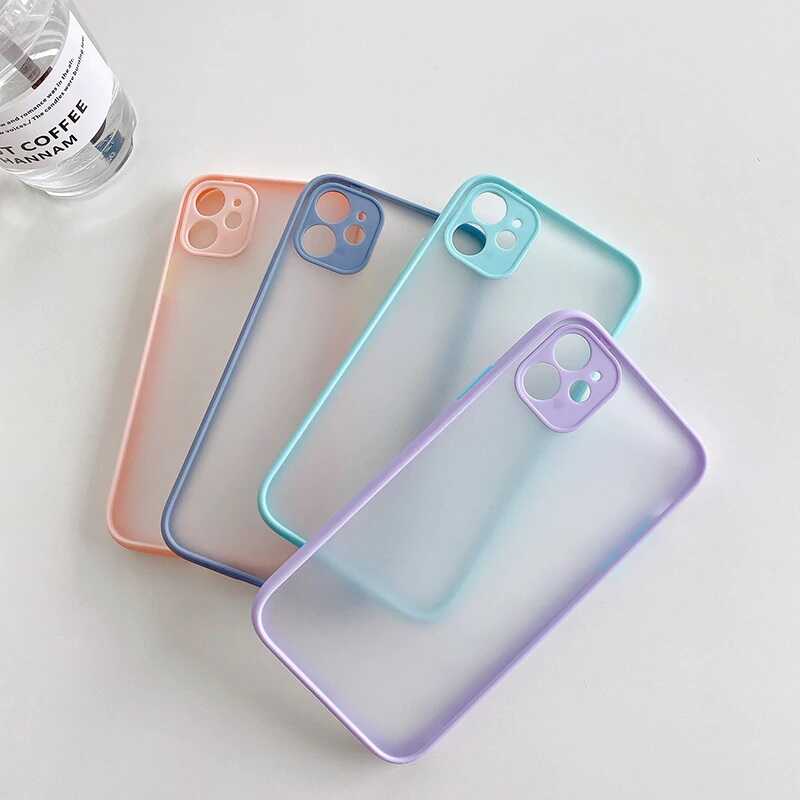 Apple iPhone 12 Kılıf Zore Hux Kapak Lila