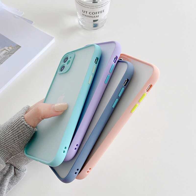 Apple iPhone 12 Kılıf Zore Hux Kapak Lila