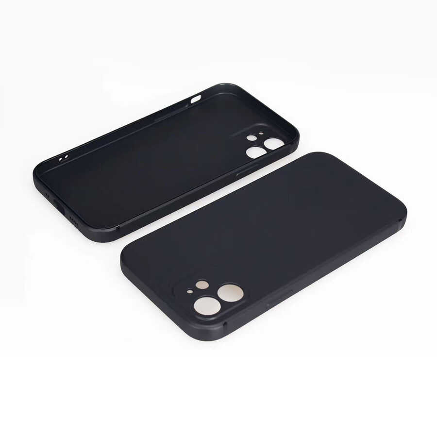 Apple iPhone 12 Kılıf Zore İmax Silikon Siyah