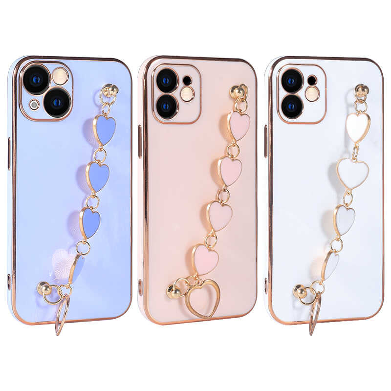 Apple iPhone 12 Kılıf Zore Kalbim Kapak Lila