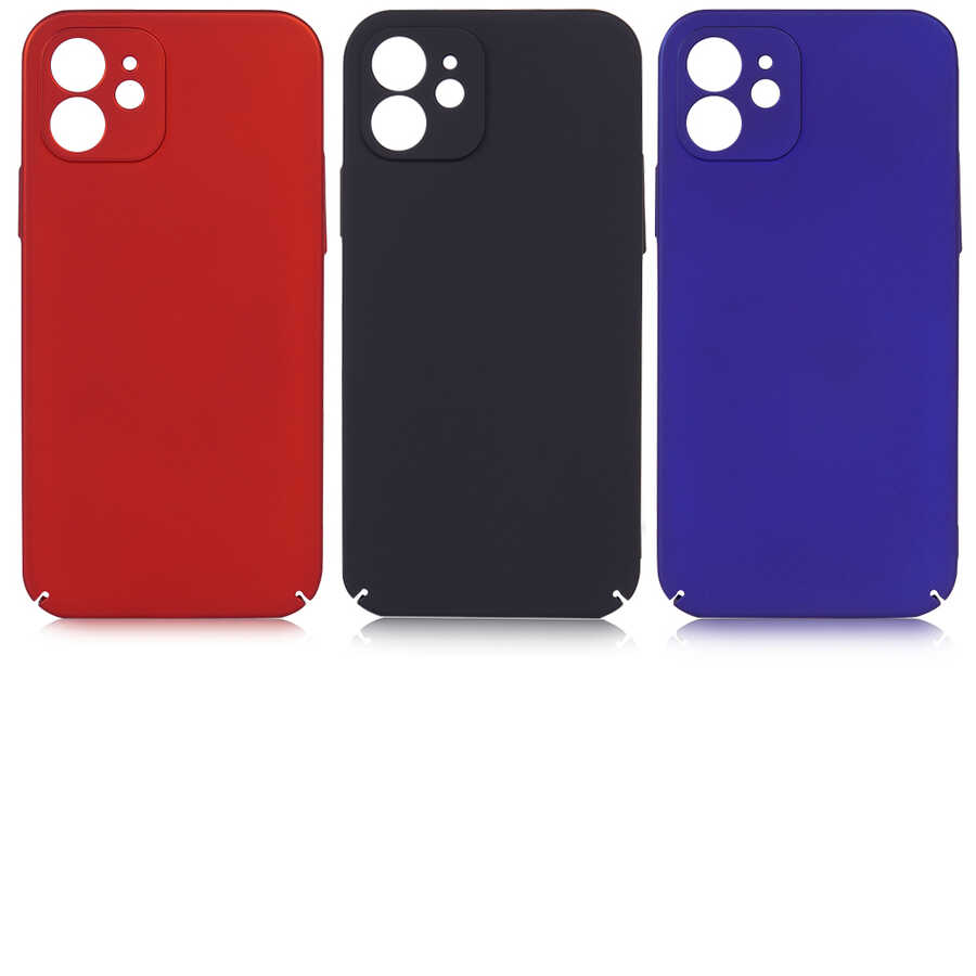 Apple iPhone 12 Kılıf Zore Kapp Kapak Saks Mavi
