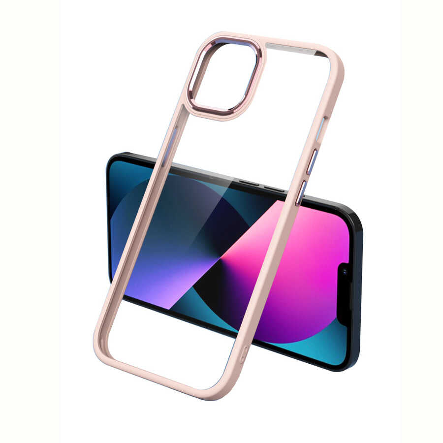 Apple iPhone 12 Kılıf Zore Krom Kapak Koyu Yeşil